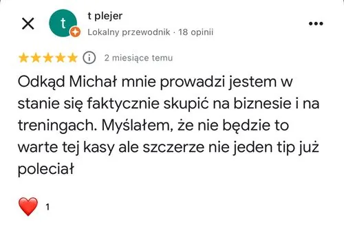 Opinia podopiecznego