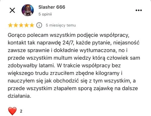 Opinia podopiecznego